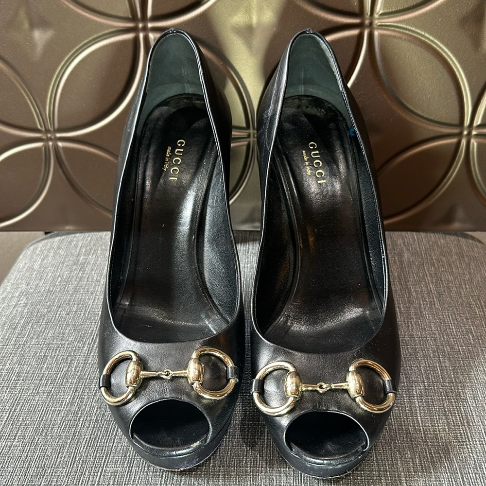 Vintage Gucci Open toe Platform Heels